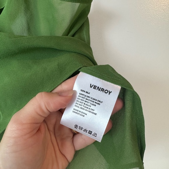 Venroy Green Sheer Cowl Neck Top NWT - Picture 7 of 7
